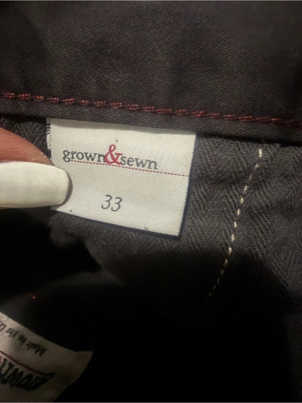 Grown & Sewn The Independent Men’s Corduroy Slim Pants Size 33 Espresso